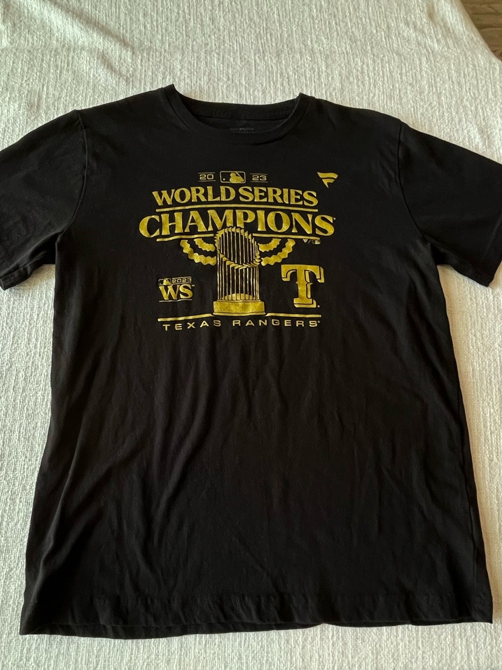 Fanatics Texas Rangers 2023 World Series Champions Youth XL T-Shirt Black/Gold